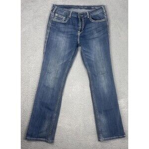 Cowgirl Tuff Co DFMI Cream Bootcut Jeans Size 33 x 33 Western Wire Pocket Denim
